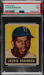 1948-1949 Leaf #79 Jackie Robinson Rookie PSA NM 7