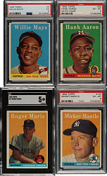 1958 Topps Complete Set (494) Including 30 PSA- and SGC-Graded Cards Plus 15 Variations