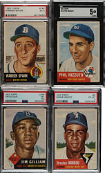 1953 Topps Collection (81) Including 17 PSA- and SGC-Graded Cards