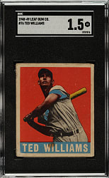 1948-1949 Leaf #76 Ted Williams SGC FAIR 1.5