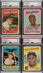 1959 Topps Complete Set (572) Including #10 Mickey Mantle PSA EX 5
