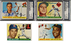 1955 Topps Collection (169) Including 142 Signed Cards and 24 PSA-Graded Cards