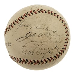 1931 Chicago Cubs Team-Signed Baseball with Kiki Cuyler, Gabby Harnett, and Hack Wilson - JSA