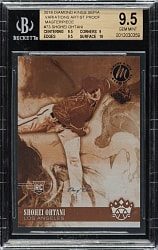 2018 Panini Diamond Kings #73 Shohei Ohtani Rookie Sepia Artist Prrof Masterpiece #1/1 BGS GEM MINT 9.5