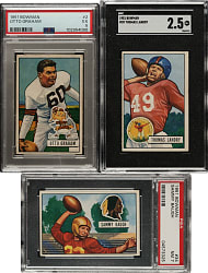 1951 Bowman Football Complete Set (144) Including 116 PSA- and SGC-Graded Cards