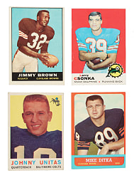 1948 to 1970 Topps, Fleer, and Bowman Football Shoebox Collection (156) Including 85 Hall of Famers