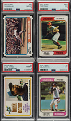 1974 Topps Near-Complete Set (649/660) Plus Traded Series (44) and Team Checklists (24)