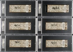 June 13, 2003 New York Yankees (vs. St. Louis Cardinals) Full Ticket Signed by Roger Clemens Collection (6) - Roger Clemens 300 Wins and 4,000 Strikeouts - PSA/DNA