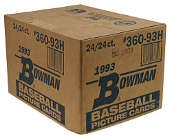 1993 Bowman Factory-Sealed Unopened Wax Case (24 Boxes) - Derek Jeter Rookie Year
