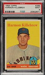1958 Topps #288 Harmon Killebrew PSA MINT 9 - Highest Graded!