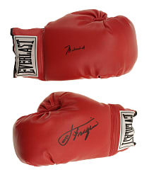 Muhammad Ali and Joe Frazier Signed Boxing Glove Pair
