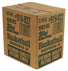 1992-1993 Topps Basketball Second Series Factory-Sealed Unopened Rack Case (3 Boxes, 72 Packs) - Shaquille O'Neal Rookie Year