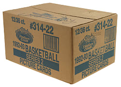 1992-1993 Topps Stadium Club Basketball Second Series Factory-Sealed Unopened Case (12 Boxes, 432 Packs) - Shaquille O'Neal Rookie Year