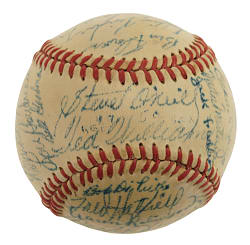 1951 Boston Red Sox Team-Signed Baseball with Ted Williams and Bobby Doerr - JSA