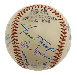 Negro League Hall of Famers and Stars Multi-Signed Baseball with Willie Mays, Larry Doby, and Monte Irvin