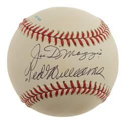 Joe DiMaggio and Ted Williams Dual-Signed 1991 All-Star Game Baseball Plus Pin - JSA