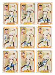 Signed 1984 Donruss Grand Champion #31 Cy Young Collection (9) - All Signed by 300 Win Members Including Tom Seaver, Nolan Ryan, and Warren Spahn