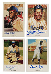 1991 Ron Lewis "Negro League" Postcard Complete Set (30) Including 12 Signed Postcards