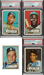 1983 Topps Archives "1952 Reprint" Complete Set (402) Including 311 Signed Cards