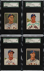 Signed 1950 Bowman Collection (16) Including Bobby Doerr, Walt Dropo, and Dom DiMaggio - SGC/JSA