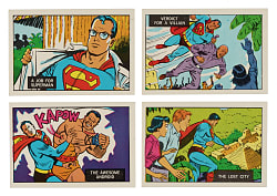 1968 Topps A & BC "Superman in the Jungle" Complete Set (66) Plus Wrapper