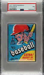 1971 Topps Third Series Unopened Wax Pack PSA NM 7