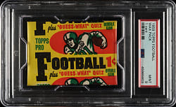 1959 Topps Football Unopened One-Cent Wax Pack PSA MINT 9 - Highest Graded!