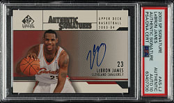 2003-2004 Upper Deck SP Signature Authentic Signature Basketball #AS-LJ LeBron James Rookie PSA/DNA GEM MINT 10