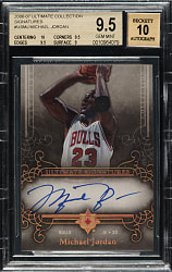 2006-2007 Upper Deck Ultimate Collection Ultimate Signatures #US-MJ Michael Jordan BGS GEM MINT 9.5 with GEM 10 Signature