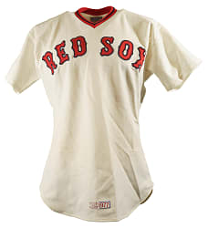 1977 Carlton Fisk Boston Red Sox Game-Used Home Jersey MEARS A8