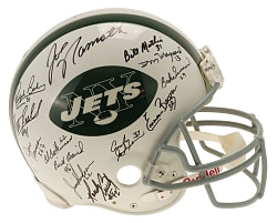 1969 New York Jets World Champions Team-Signed Reunion Helmet