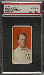 1909-1911 T206 White Border Kid Elberfeld Washington, Portrait PSA VG-EX 4