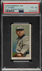 1909-1911 T206 White Border Cy Young Glove Shows PSA VG-EX 4