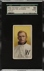 1909-1911 T206 White Border Walter Johnson Portrait SGC VG/EX 50