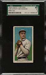 1909-1911 T206 White Border Christy Mathewson White Cap SGC VG 40