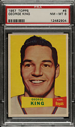 1957-1958 Topps Basketball #6 George King PSA NM-MT 8