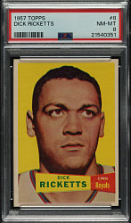1957-1958 Topps Basketball #8 Dick Ricketts PSA NM-MT 8