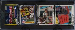 1984 Topps Football Unopened Rack Pack - BBCE - John Elway Rookie on Top
