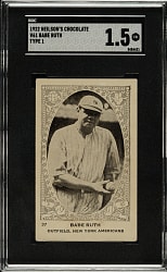 1922 V61 Neilson's Chocolate (Type 1) #37 Babe Ruth SGC FAIR 1.5