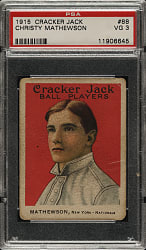1915 E145 Cracker Jack #88 Christy Mathewson PSA VG 3