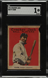 1914 E145 Cracker Jack #30 Ty Cobb SGC POOR 1