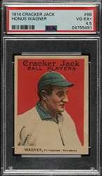 1914 E145 Cracker Jack #68 Honus Wagner PSA VG-EX+ 4.5