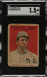 1914 E145 Cracker Jack #7 Eddie Collins SGC FAIR 1.5
