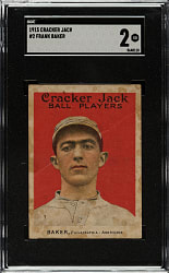 1915 E145 Cracker Jack #2 Frank Baker SGC GOOD 2