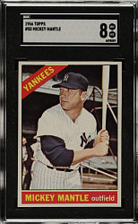 1966 Topps #50 Mickey Mantle SGC NM/MT 8