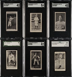 1910 T209 Contentnea Cigarettes "Photo Series" Partial Set (117/224) Including 96 SGC- and PSA-Graded Cards