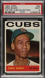 1964 Topps #55 Ernie Banks PSA MINT 9 - Highest Graded!