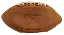1968 Chicago Bears Team-Signed Football Including Dick Butkus, Gale Sayers, and Brian Piccolo - JSA