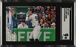 2020 Topps #7 Aaron Judge Ruth in Background SSP SGC MINT 9