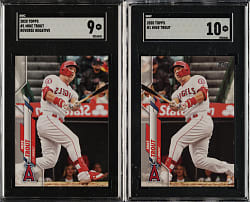 2020 Topps #1 Mike Trout Reverse Negative SSSP SGC MINT 9